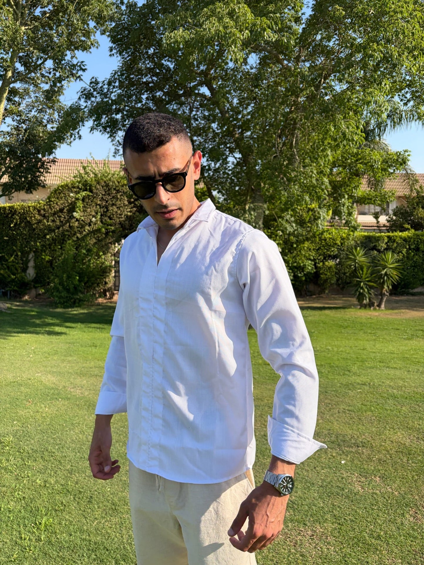 White Riviera Linen Shirt