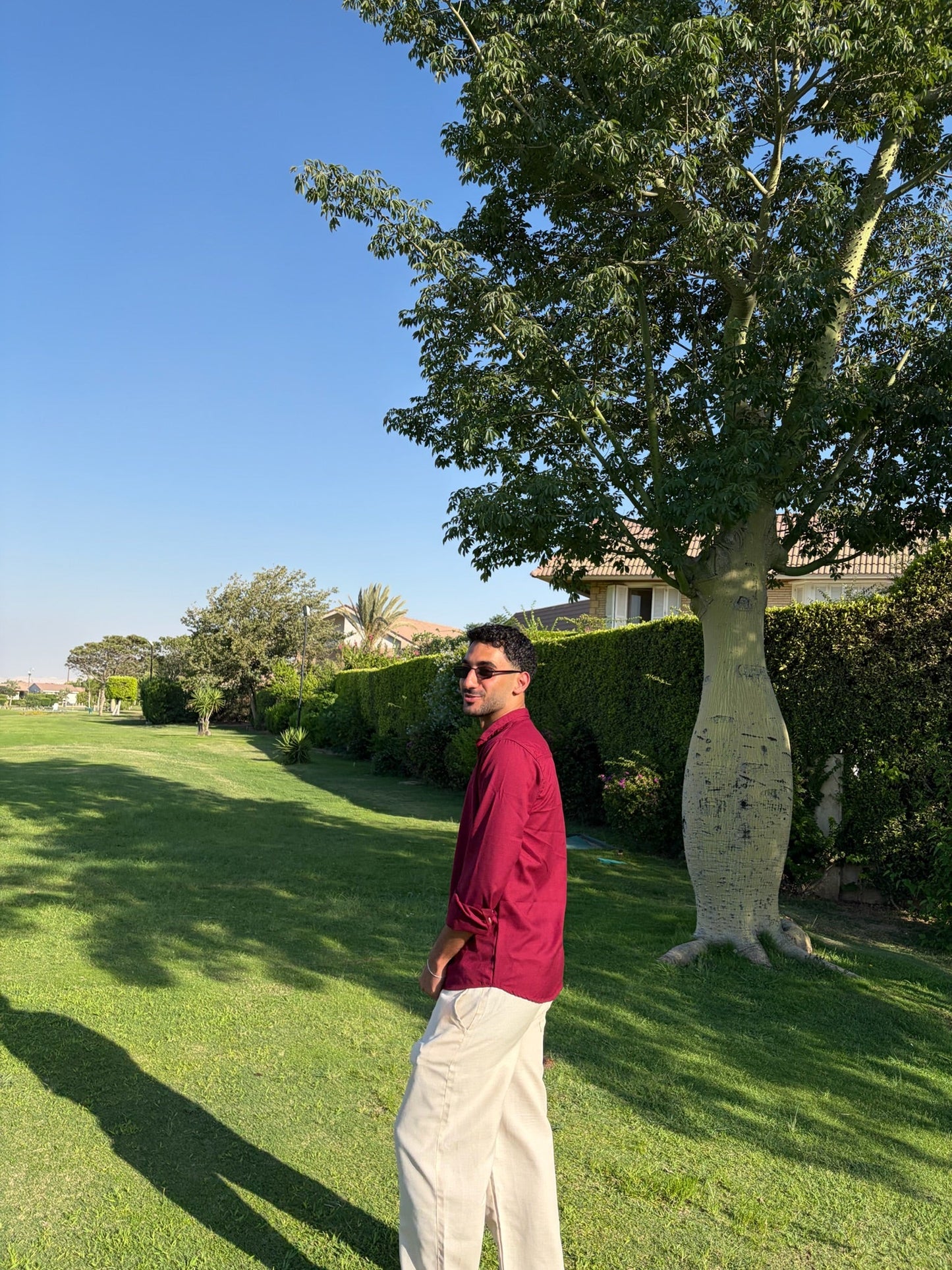 Burgundy Riviera Linen Shirt