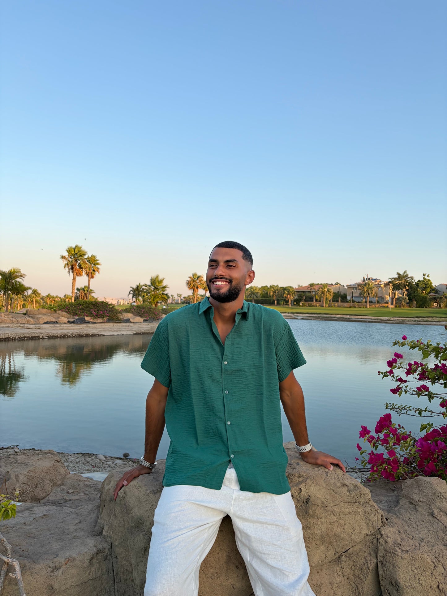 Light Aqua Turquoise Coastline Shirt