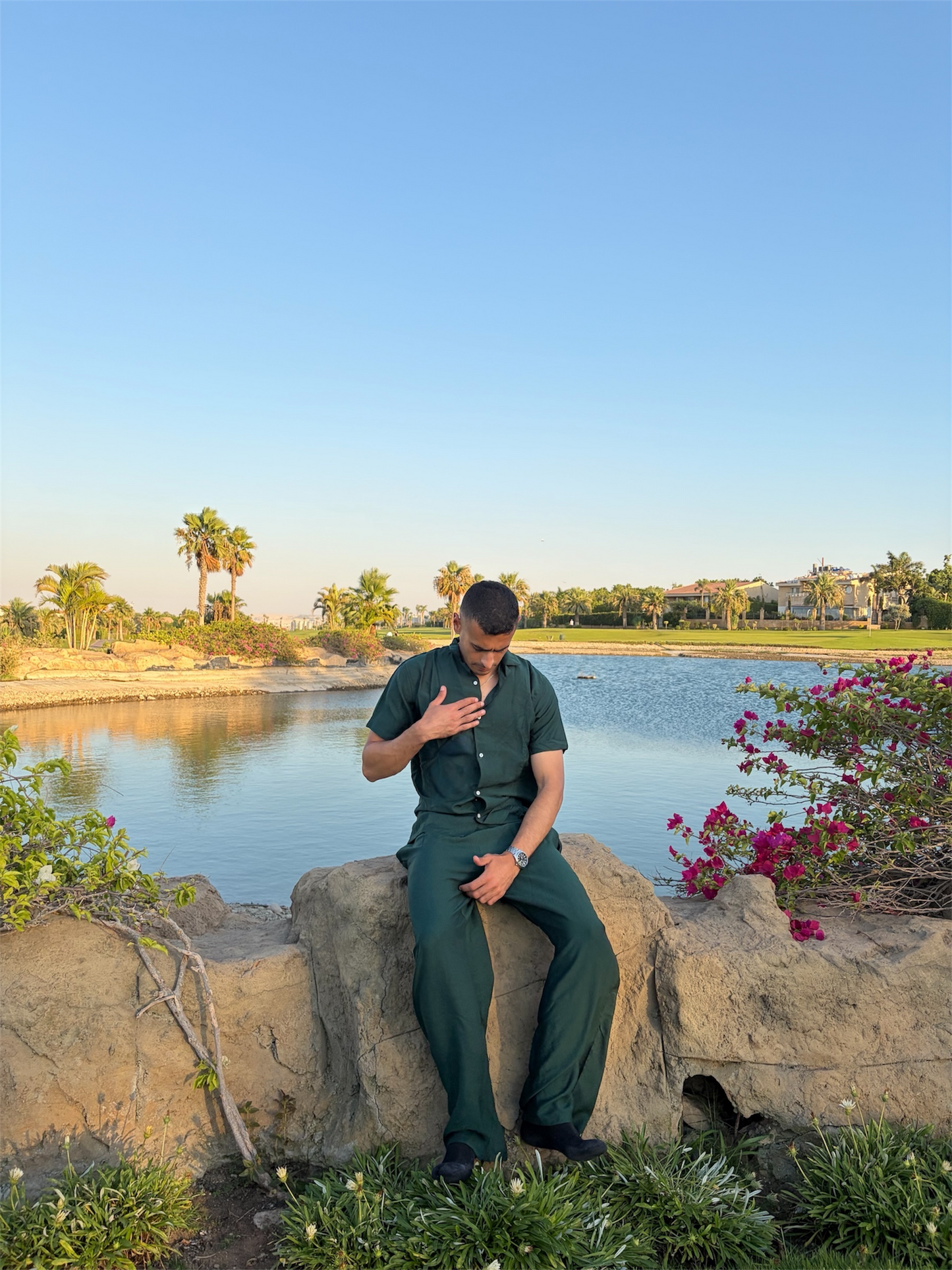 Coastal Green Linen Set