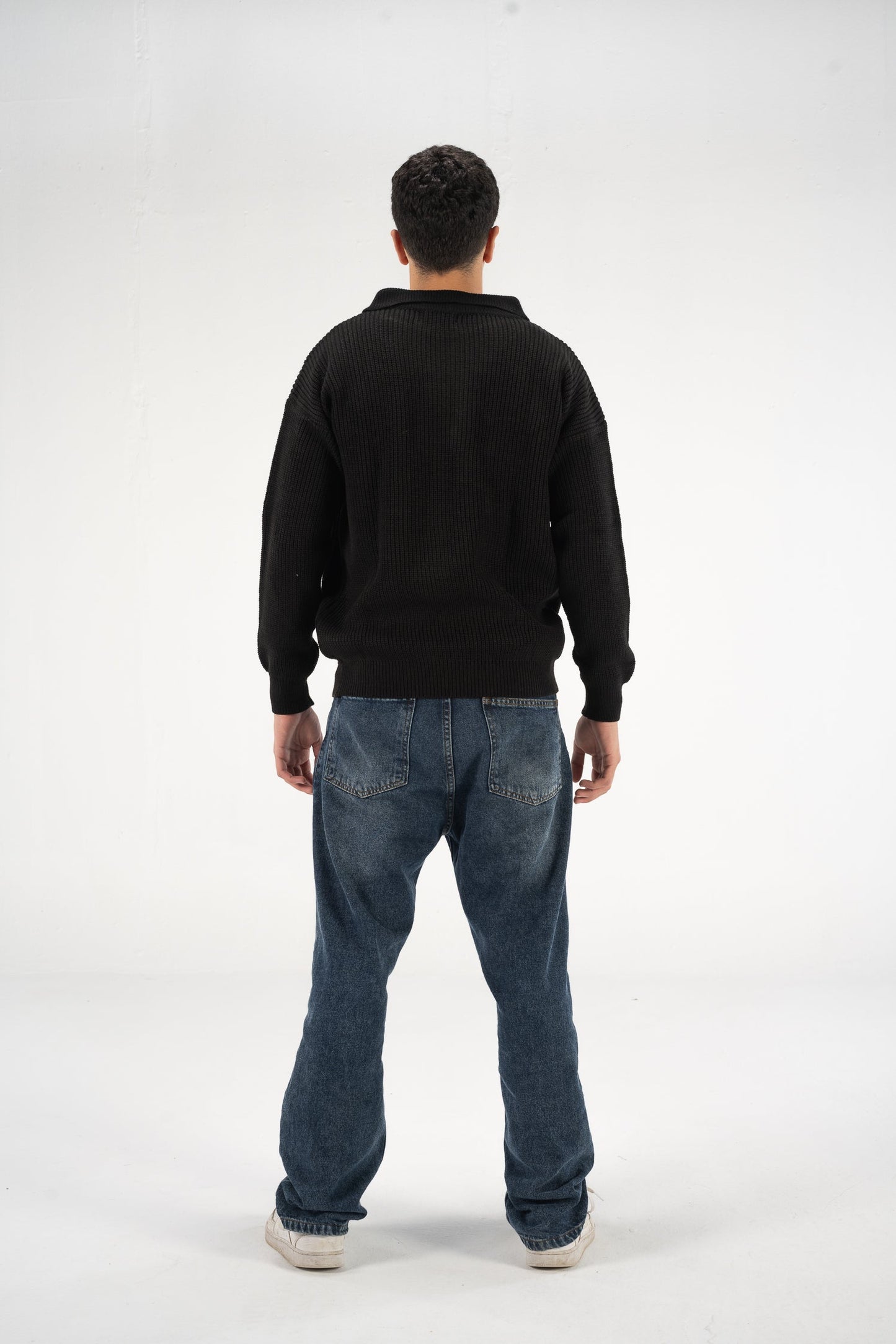 Black Knitted Zipper