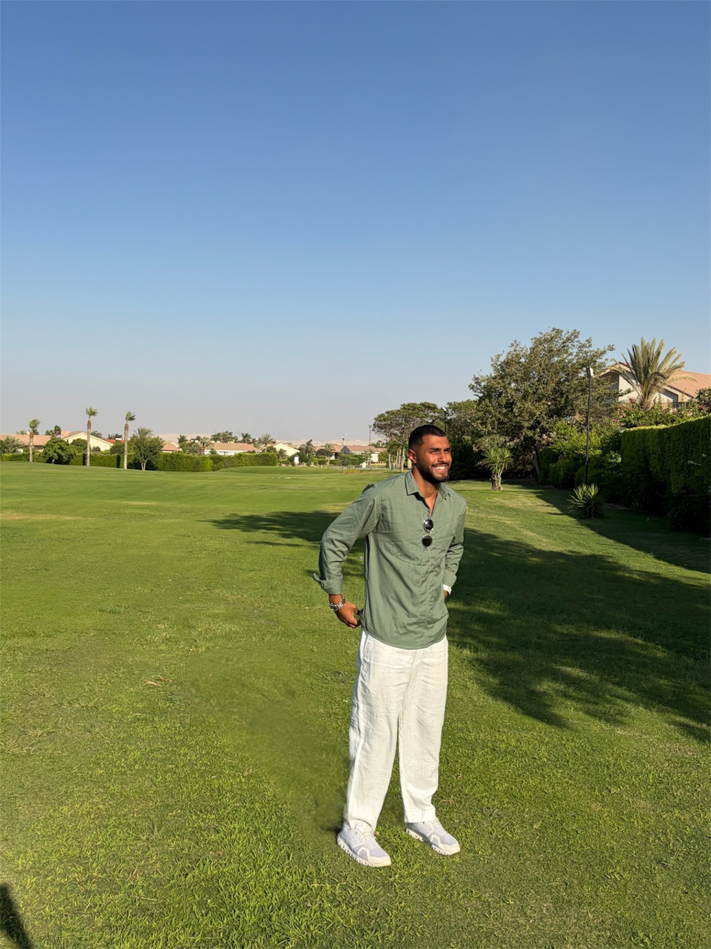 Olive Riviera Linen Shirt