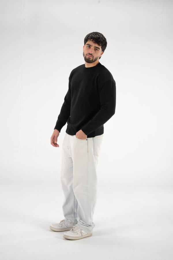 Black Knitted Crewneck