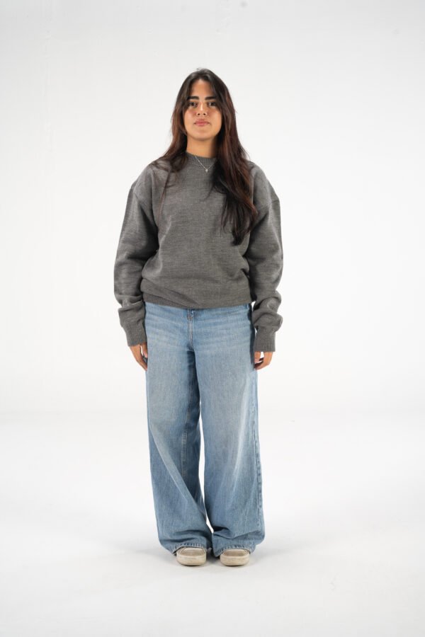 Grey Knitted Crewneck