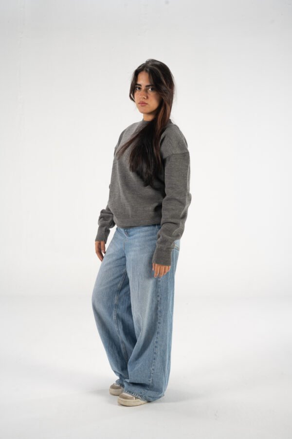 Grey Knitted Crewneck