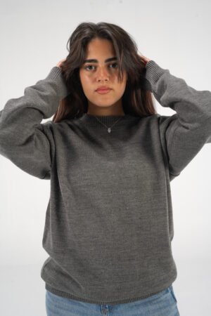 Grey Knitted Crewneck