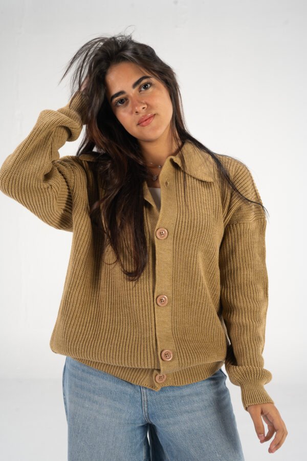 Camel Knitted Cardigan