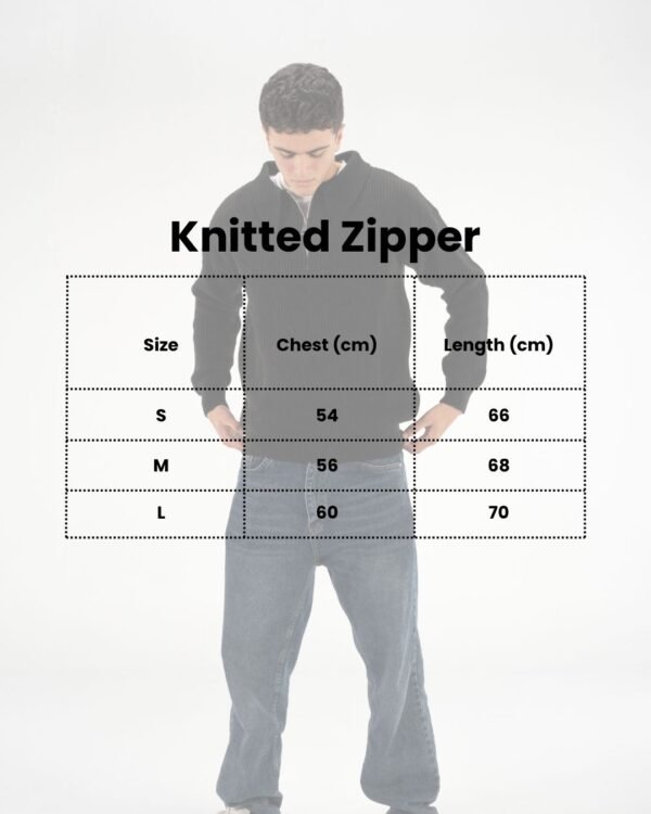Black Knitted Quarter Zipper